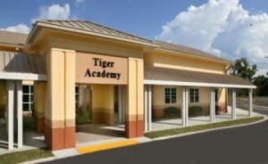 Front View of Tiger Academy